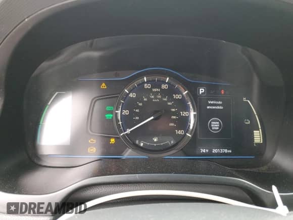 2019 Hyundai Ioniq Blue with VIN KMHC65LC5KU175950, listed as a Copart auction lot 61527795 with 201,378 mi miles and Salvage title. Bid and sale history available at DreamBid. Image 9.