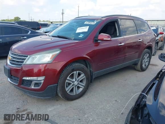 2016 Chevrolet Traverse LT z VIN 1GNKRGKD8GJ296758, wystawiony jako IAAI lot #43209345 z przebiegiem 97 883 mil mil oraz . Historia ofert i sprzedaży dostępna na DreamBid. Obrazek 2.
