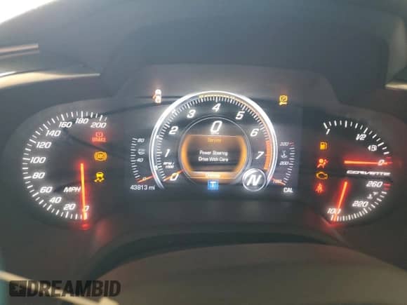 2018 Chevrolet Corvette Grand Sport 3LT with VIN 1G1Y12D76J5300299, listed as a Copart auction lot 57058464 with 43,813 mi miles and Salvage title. Bid and sale history available at DreamBid. Image 9.