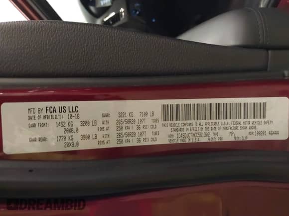 2019 Dodge Durango R/T z VIN 1C4SDJCTXKC561302, wystawiony jako IAAI lot #42643632 z przebiegiem 67 633 mil mil oraz . Historia ofert i sprzedaży dostępna na DreamBid. Obrazek 9.