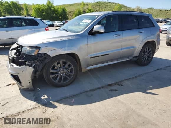 2018 Jeep Grand Cherokee High Altitude z VIN 1C4RJFCT4JC179222, wystawiony jako Copart lot #59574555 z przebiegiem 76 778 mil mil oraz Szkoda całkowita • Salvage title. Historia ofert i sprzedaży dostępna na DreamBid. Obrazek 1.