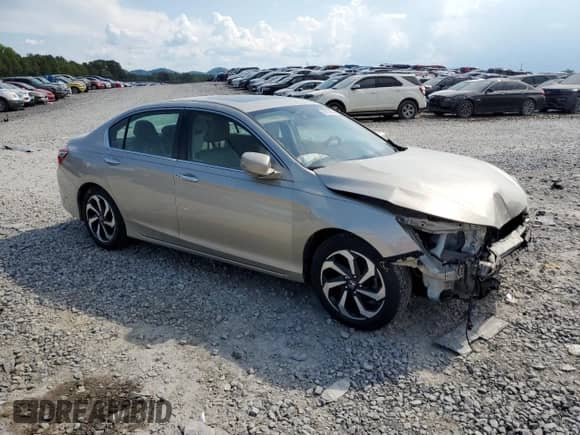 2017 Honda Accord EX-L with VIN 1HGCR2F97HA083485, listed as a Copart auction lot 68757485 with 66,356 mi miles and Salvage title. Bid and sale history available at DreamBid. Image 4.