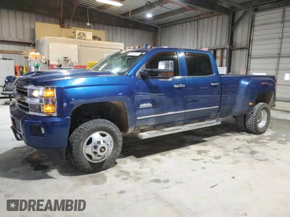 2018 Chevrolet Silverado 3500HD High Country with VIN 1GC4K1EY0JF224318, listed as a Copart auction lot 80881404 with 95,726 mi miles and Salvage title. Bid and sale history available at DreamBid. Image 1.