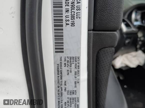 2020 Jeep Grand Cherokee Trackhawk с VIN 1C4RJFN90LC385190, выставлен на аукционе Copart как лот 68286714 с пробегом Не указан миль и Списание • Salvage title. История ставок и продаж доступна на DreamBid. Изображение 15.