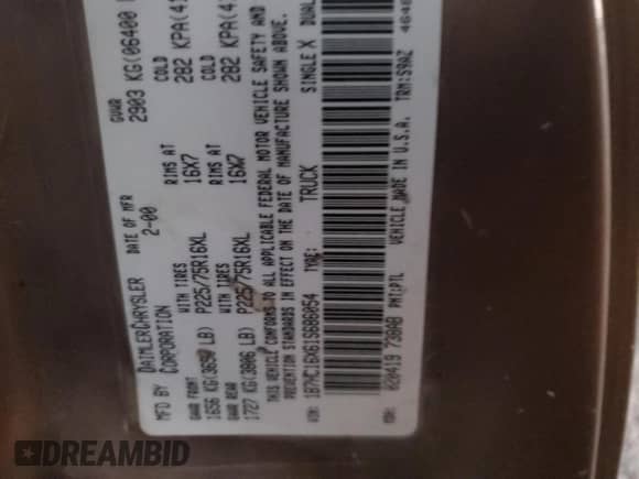 2001 Dodge 1500 Work Special z VIN 1B7HC16X61S686054, wystawiony jako Copart lot #77172734 z przebiegiem 289 654 mil mil oraz Szkoda całkowita • Salvage title. Historia ofert i sprzedaży dostępna na DreamBid. Obrazek 12.