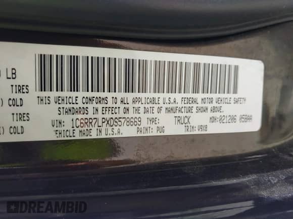 2013 Ram 1500 z VIN 1C6RR7LPXDS578669, wystawiony jako IAAI lot #42997518 z przebiegiem 176 387 mil mil oraz . Historia ofert i sprzedaży dostępna na DreamBid. Obrazek 9.