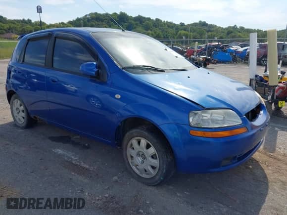 2005 Chevrolet Aveo LT с VIN KL1TG62695B349450, выставлен на аукционе IAAI как лот 43335143 с пробегом 221 580 миль миль и . История ставок и продаж доступна на DreamBid. Изображение 1.