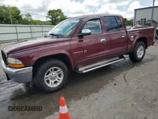 2002 Dodge Dakota SLT with VIN 1B7HL48N42S702413, listed as a Copart auction lot 65515795 with 182,211 mi miles and Salvage title. Bid and sale history available at DreamBid. Image 1.
