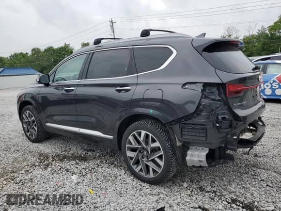 2021 Hyundai Santa Fe Calligraphy z VIN 5NMS5DAL0MH367190, wystawiony jako Copart lot #57328905 z przebiegiem 79 533 mil mil oraz Szkoda całkowita • Salvage title. Historia ofert i sprzedaży dostępna na DreamBid. Obrazek 2.