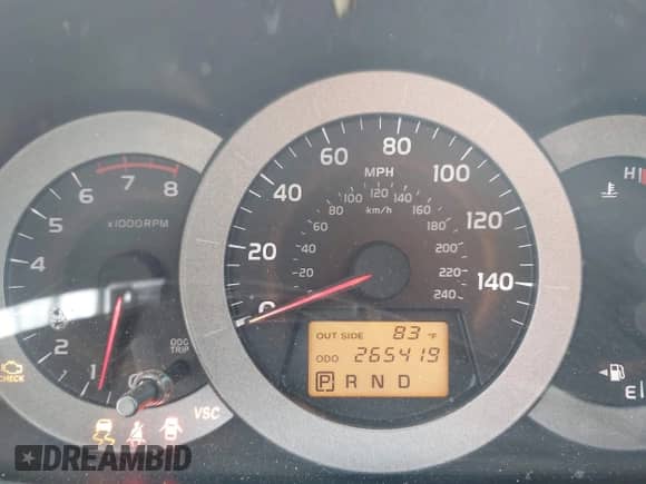 2006 Toyota RAV4 Sport with VIN JTMZK32V865004367, listed as a IAAI auction lot 43260833 with 265,419 mi miles and . Bid and sale history available at DreamBid. Image 7.