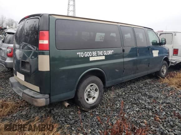 2009 Chevrolet Express Passenger z VIN 1GAHG39K091161470, wystawiony jako Copart lot #43410435 z przebiegiem 59 850 mil mil oraz Szkoda całkowita • Salvage title. Historia ofert i sprzedaży dostępna na DreamBid. Obrazek 3.