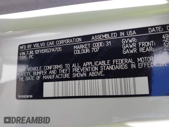 2024 Volvo S60 Plus Black Edition z VIN 7JRL12FH5RG314705, wystawiony jako IAAI lot #42331885 z przebiegiem 289 mil mil oraz . Historia ofert i sprzedaży dostępna na DreamBid. Obrazek 9.