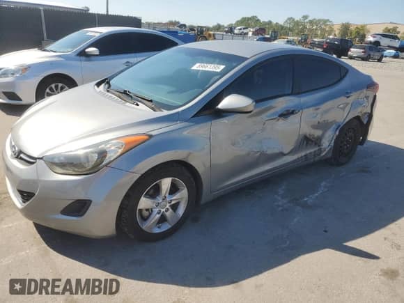 2013 Hyundai Elantra GLS with VIN KMHDH4AE5DU788473, listed as a Copart auction lot 89661395 with 193,655 mi miles and Salvage title. Bid and sale history available at DreamBid. Image 1.