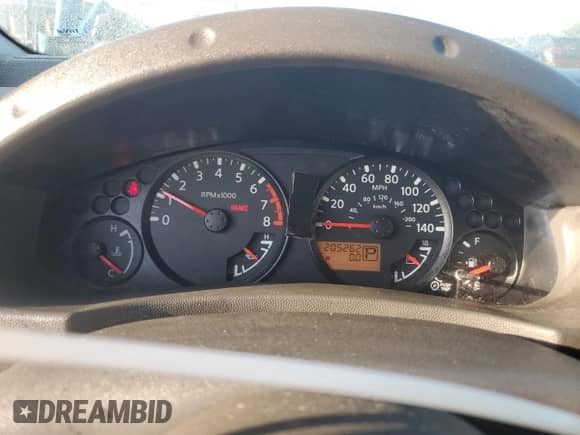 2008 Nissan Frontier SE with VIN 1N6AD06U68C448463, listed as a Copart auction lot 56350155 with 205,262 mi miles and Salvage title. Bid and sale history available at DreamBid. Image 9.