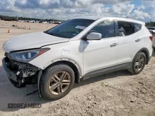 2018 Hyundai Santa Fe 2.4L z VIN 5XYZT3LB8JG560258, wystawiony jako Copart lot #81731355 z przebiegiem 98 270 mil mil oraz Szkoda całkowita • Salvage title. Historia ofert i sprzedaży dostępna na DreamBid. Obrazek 1.