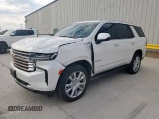 2023 Chevrolet Tahoe High Country with VIN 1GNSKTKL0PR267762, listed as a Copart auction lot 84540195 with 69,647 mi miles and Salvage title. Bid and sale history available at DreamBid. Image 1.