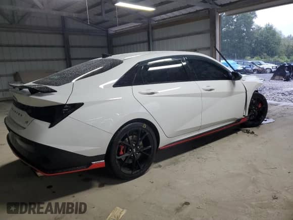 2025 Hyundai Elantra with VIN KMHLW4DK4SU025067, listed as a Copart auction lot 71205885 with 13,143 mi miles and Salvage title. Bid and sale history available at DreamBid. Image 3.