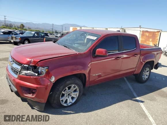 2020 Chevrolet Colorado 2WD LT with VIN 1GCGSCEA7L1104009, listed as a Copart auction lot 63877245 with 93,422 mi miles and Salvage title. Bid and sale history available at DreamBid. Image 1.