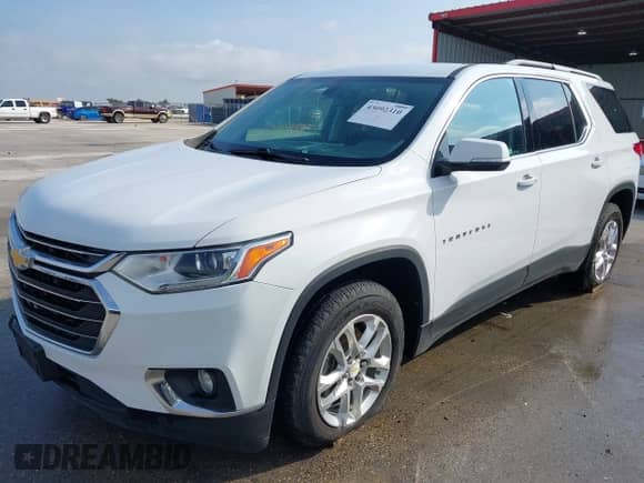 2019 Chevrolet Traverse LT z VIN 1GNERHKW6KJ155264, wystawiony jako IAAI lot #43092310 z przebiegiem 144 403 mil mil oraz . Historia ofert i sprzedaży dostępna na DreamBid. Obrazek 2.