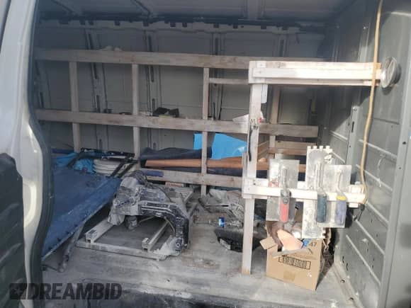 2015 Chevrolet Express Cargo with VIN 1GCWGGCF3F1165087, listed as a Copart auction lot 85606914 with 208,828 mi miles and Salvage title. Bid and sale history available at DreamBid. Image 10.