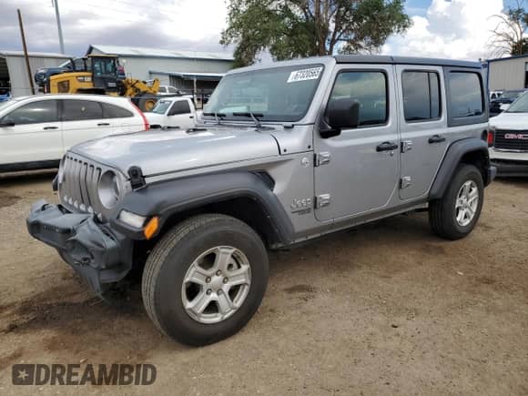 2021 Jeep Wrangler Unlimited Sport Altitude with VIN 1C4HJXDN5MW508028, listed as a Copart auction lot 67320565 with 46,691 mi miles and Salvage title. Bid and sale history available at DreamBid. Image 1.