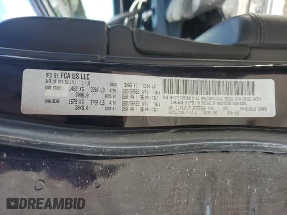 2018 Jeep Grand Cherokee Summit с VIN 1C4RJFJT1JC297330, выставлен на аукционе Copart как лот 70556925 с пробегом 54 208 миль миль и Списание • Salvage title. История ставок и продаж доступна на DreamBid. Изображение 13.