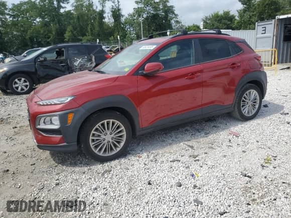 2021 Hyundai Kona SEL Plus with VIN KM8K6CAAXMU672478, listed as a Copart auction lot 68624495 with 49,985 mi miles and Salvage title. Bid and sale history available at DreamBid. Image 1.
