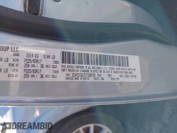 2013 Dodge Journey SXT with VIN 3C4PDCBG7DT598725, listed as a IAAI auction lot 41640945 with 167,551 mi miles and . Bid and sale history available at DreamBid. Image 9.