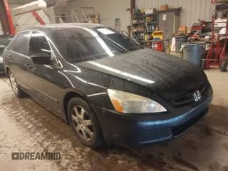 2005 Honda Accord EX-L with VIN 1HGCM66585A073241, listed as a IAAI auction lot 43444845 with 145,577 mi miles and . Bid and sale history available at DreamBid. Image 1.