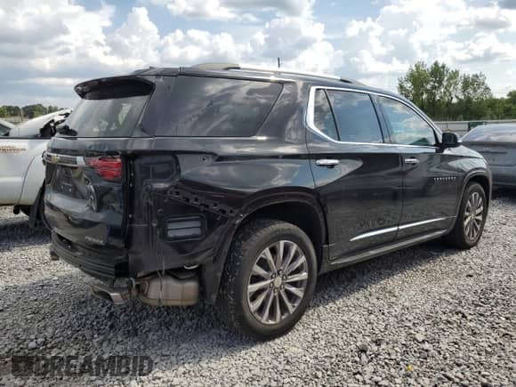 2022 Chevrolet Traverse Premier with VIN 1GNERKKW4NJ140053, listed as a Copart auction lot 66534125 with 54,998 mi miles and Salvage title. Bid and sale history available at DreamBid. Image 3.