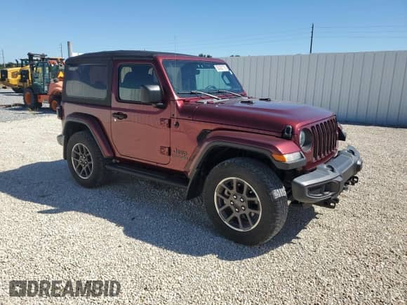 2021 Jeep Wrangler Willys with VIN 1C4GJXAN7MW651854, listed as a Copart auction lot 82452175 with 40,813 mi miles and Salvage title. Bid and sale history available at DreamBid. Image 4.