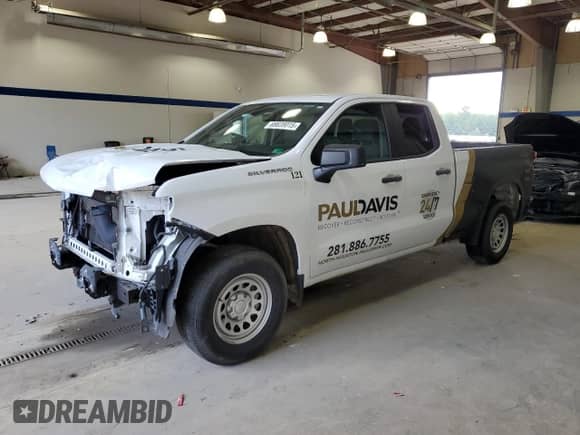 2020 Chevrolet Silverado 1500 Work Truck with VIN 1GCRWAEF6LZ283674, listed as a Copart auction lot 69839015 with 120,978 mi miles and Salvage title. Bid and sale history available at DreamBid. Image 1.