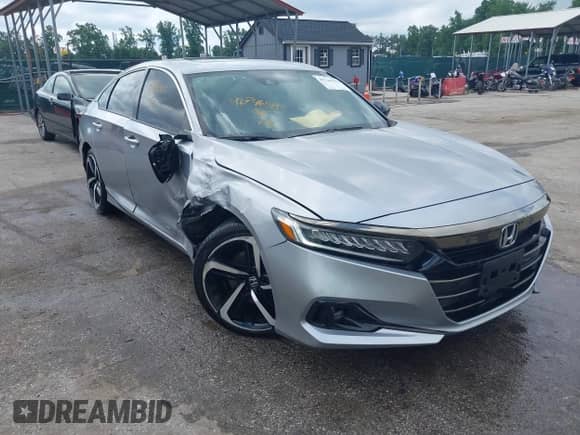 2021 Honda Accord Sport with VIN 1HGCV2F35MA004560, listed as a IAAI auction lot 42746583 with 63,997 mi miles and . Bid and sale history available at DreamBid. Image 1.
