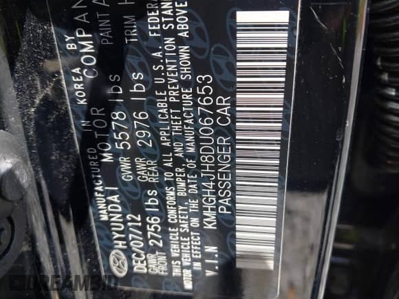 2013 Hyundai Equus Signature с VIN KMHGH4JH8DU067653, выставлен на аукционе IAAI как лот 42196105 с пробегом 164 333 миль миль и . История ставок и продаж доступна на DreamBid. Изображение 9.