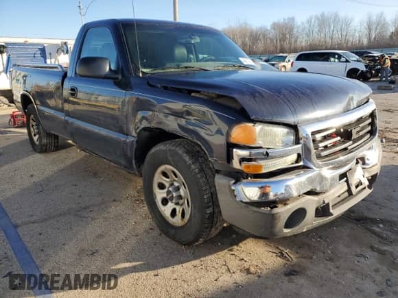 2005 GMC Sierra 1500 Work Truck with VIN 1GTEC14V35Z148140, listed as a Copart auction lot 42913265 with 162,340 mi miles and Salvage title. Bid and sale history available at DreamBid. Image 4.