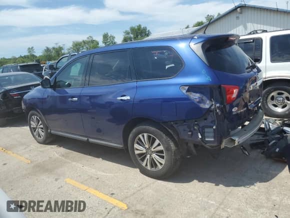 2018 Nissan Pathfinder S with VIN 5N1DR2MN9JC650384, listed as a Copart auction lot 59027334 with 100,619 mi miles and Salvage title. Bid and sale history available at DreamBid. Image 2.
