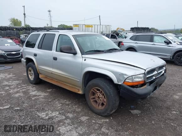 2003 Dodge Durango SLT with VIN 1D4HS48N33F572639, listed as a IAAI auction lot 43299779 with 252,699 mi miles and . Bid and sale history available at DreamBid. Image 1.