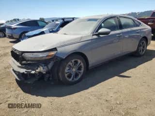 2025 Honda Accord EX-L with VIN 1HGCY2F60SA015478, listed as a Copart auction lot 66654005 with 2,622 mi miles and Salvage title. Bid and sale history available at DreamBid. Image 1.