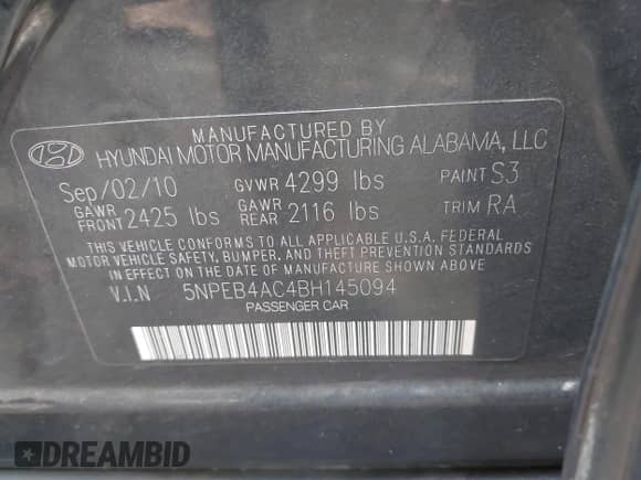 2011 Hyundai Sonata GLS с VIN 5NPEB4AC4BH145094, выставлен на аукционе IAAI как лот 43355435 с пробегом 238 890 миль миль и . История ставок и продаж доступна на DreamBid. Изображение 9.