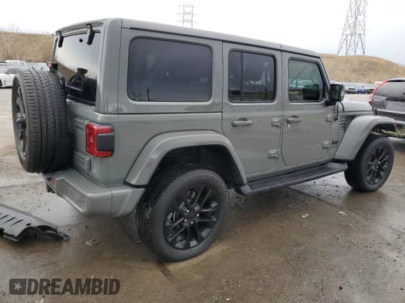2023 Jeep Wrangler Sahara Altitude with VIN 1C4HJXEG5PW507949, listed as a Copart auction lot 83858664 with 19,967 mi miles and Salvage title. Bid and sale history available at DreamBid. Image 3.