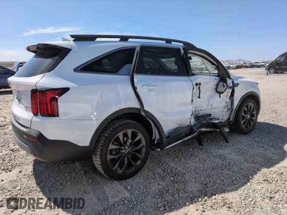 2021 Kia Sorento SX Prestige X-Line with VIN 5XYRKDLF2MG040900, listed as a Copart auction lot 59399485 with 51,681 mi miles and Salvage title. Bid and sale history available at DreamBid. Image 3.
