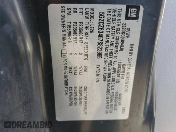 2007 Saturn VUE V6 z VIN 5GZCZ63467S823985, wystawiony jako Copart lot #79124954 z przebiegiem 147 491 mil mil oraz Szkoda całkowita • Salvage title. Historia ofert i sprzedaży dostępna na DreamBid. Obrazek 15.