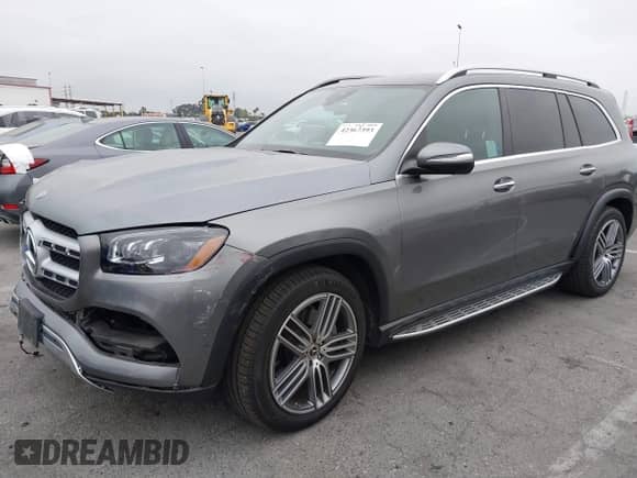 2020 Mercedes-Benz GLS 450 with VIN 4JGFF5KE9LA282289, listed as a IAAI auction lot 42367393 with 65,685 mi miles and . Bid and sale history available at DreamBid. Image 2.