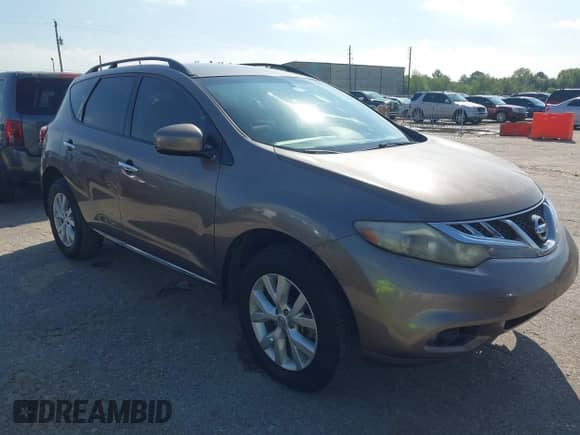2014 Nissan Murano S with VIN JN8AZ1MU9EW403691, listed as a IAAI auction lot 43557433 with 174,801 mi miles and . Bid and sale history available at DreamBid. Image 1.