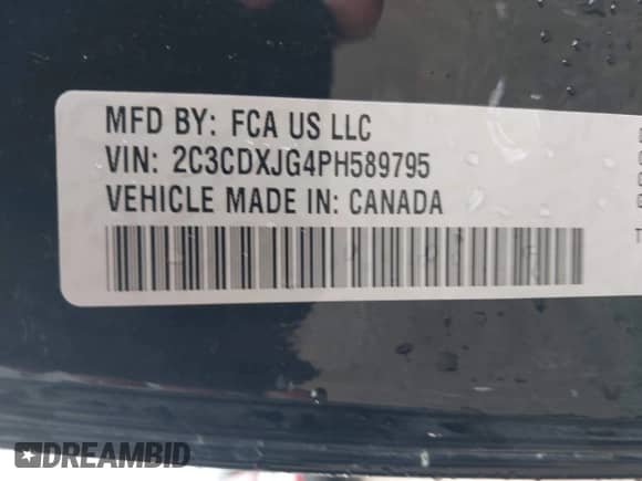 2023 Dodge Charger SXT with VIN 2C3CDXJG4PH589795, listed as a IAAI auction lot 42775587 with 24,850 mi miles and . Bid and sale history available at DreamBid. Image 9.