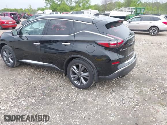 2024 Nissan Murano Platinum with VIN 5N1AZ2DS1RC123685, listed as a IAAI auction lot 42358404 with 7,344 mi miles and . Bid and sale history available at DreamBid. Image 3.