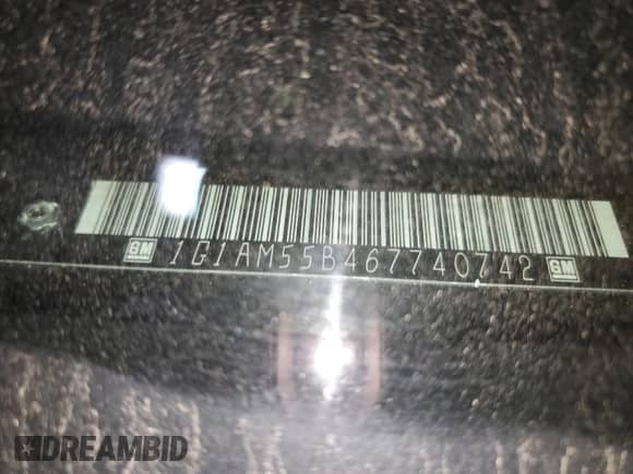 2006 Chevrolet Cobalt SS with VIN 1G1AM55B467740742, listed as a Copart auction lot 58785625 with 76,465 mi miles and Salvage title. Bid and sale history available at DreamBid. Image 12.