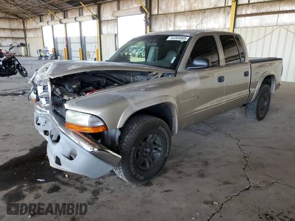 2002 Dodge Dakota SLT z VIN 1B7HL48N42S537026, wystawiony jako Copart lot #53305005 z przebiegiem 175 924 mil mil oraz Szkoda całkowita • Salvage title. Historia ofert i sprzedaży dostępna na DreamBid. Obrazek 1.