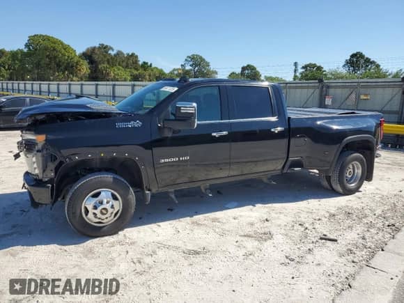 2021 Chevrolet Silverado 3500HD High Country with VIN 1GC4YVEY8MF223105, listed as a Copart auction lot 50471225 with Not provided miles and Salvage title. Bid and sale history available at DreamBid. Image 1.