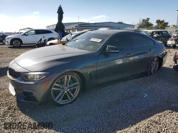 2018 BMW 4 Series 440i z VIN WBA4J5C54JBF06794, wystawiony jako Copart lot #80141635 z przebiegiem 58 643 mil mil oraz Szkoda całkowita • Salvage title. Historia ofert i sprzedaży dostępna na DreamBid. Obrazek 1.